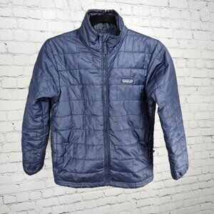 Patagonia Blue PrimaLoft Full Zip Insulated Zip Pockets Puffer Jacket Kids 10 M